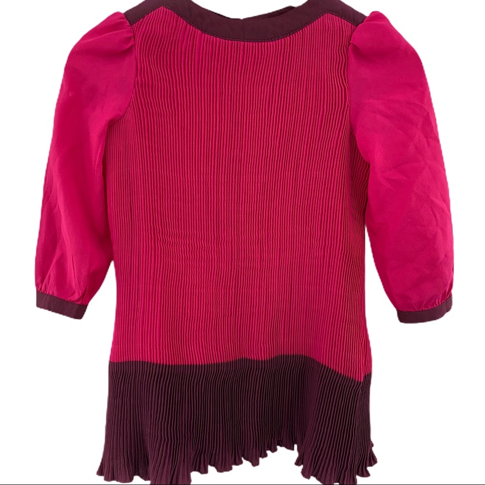Ted Baker accordion pleat pink dress 6-12 month